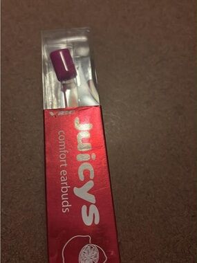 Juicy Comfort Metallic Red Earbuds in Branded Pack